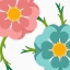 Picture of VINTAGE FLOWERS IN THE WIND 1