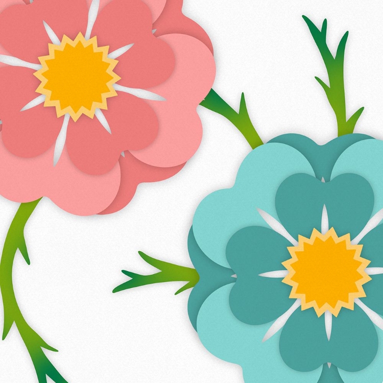 Picture of VINTAGE FLOWERS IN THE WIND 1