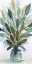 Picture of LEAVES JAR BLUE