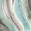 Picture of ABSTRACT GREEN MAUVE RIVERS 3
