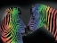 Picture of PAIR OF ZEBRAS IN RAINBOW