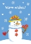 Picture of SNOWMAN WITH FLOWERS AND GREETING