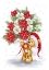 Picture of BEAR AND CHRISTMAS FLOWERS