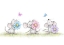 Picture of THREE MICE WITH THREE FLOWERS