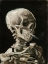 Picture of HEAD OF A SKELETON WITH A BURNING CIGARETTE - VINCENT VAN GOGH