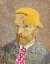 Picture of SELF PORTRAIT IN YELLOW HAT - VINCENT VAN GOGH - REDUX