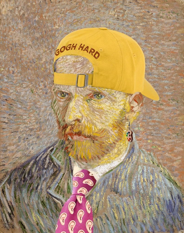 Picture of SELF PORTRAIT IN YELLOW HAT - VINCENT VAN GOGH - REDUX