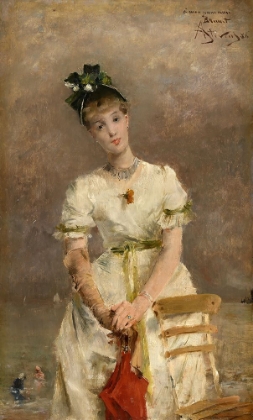 Picture of YOUNG WOMAN BY THE SEA 1886