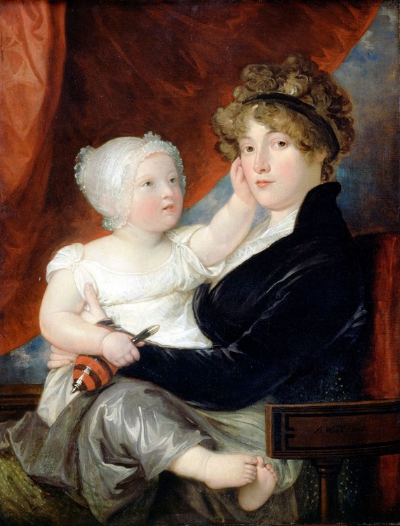 Picture of MRS BENJAMIN WEST WITH HER SON BENJAMIN WEST