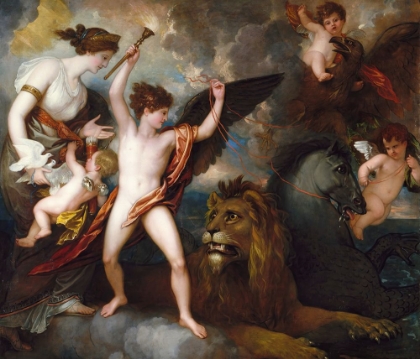Picture of OMNIA VINCIT AMOR, OR THE POWER OF LOVE IN THE THREE ELEMENTS 1809