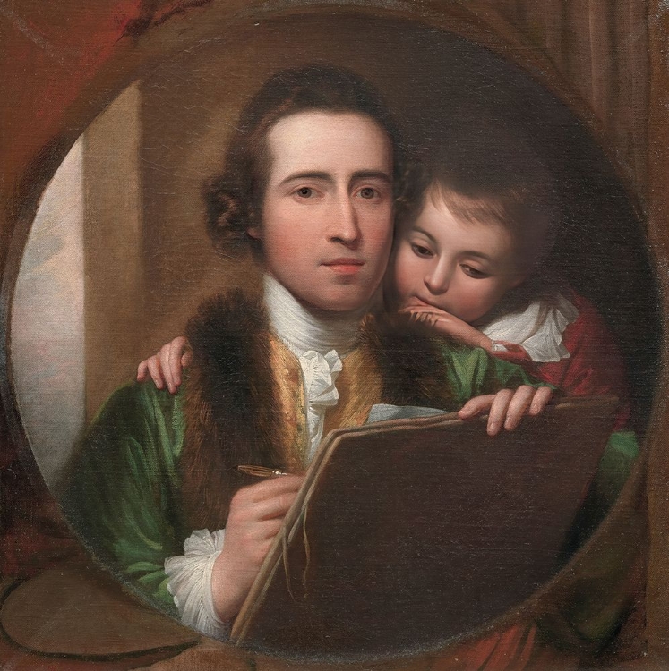 Picture of THE ARTIST AND HIS SON RAPHAEL 1773