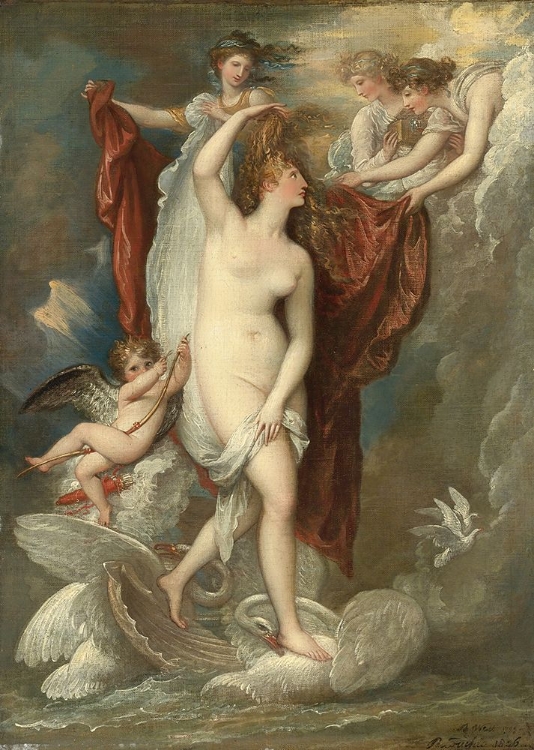 Picture of VENUS AT HER BIRTH ATTIRED BY THE THREE GRACES