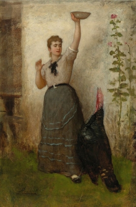 Picture of FEEDING THE TURKEY 1872