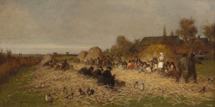 Picture of HUSKING BEE, ISLAND OF NANTUCKET 1876