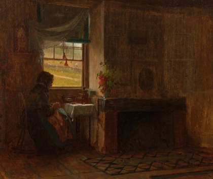 Picture of INTERIOR OF A FARMHOUSE IN MAINE 1865