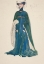 Picture of A LADY, COSTUME SKETCH FOR HENRY IRVINGS PLANNED PRODUCTION OF KING RICHARD II BLUE