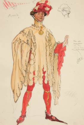 Picture of AUMERLE, COSTUME SKETCH FOR HENRY IRVINGS PLANNED PRODUCTINO OF KING RICHARD II