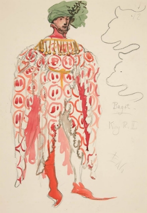 Picture of BAGOT, COSTUME SKETCH FOR HENRY IRVINGS PLANNED PRODUCTION OF KING RICHARD II