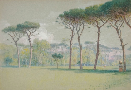 Picture of CASTEL FUSANO, LANDSCAPE VAST LAWN AND TREES
