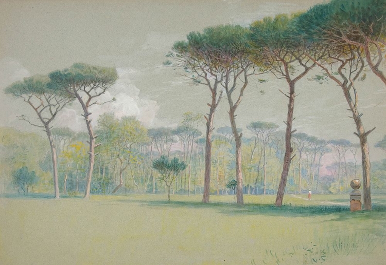 Picture of CASTEL FUSANO, LANDSCAPE VAST LAWN AND TREES