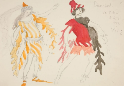 Picture of DANCERS, COSTUME SKETCH FOR HENRY IRVINGS PLANNED PRODUCTION OF KING RICHARD II