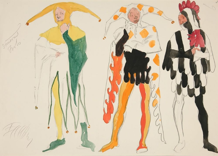 Picture of FOOLS, COSTUME SKETCH FOR HENRY IRVINGS PLANNED PRODUCTION OF KING RICHARD II