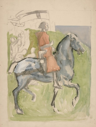 Picture of GALAHAD DEPARTS, STUDY FOR THE QUEST OF THE HOLY GRAIL