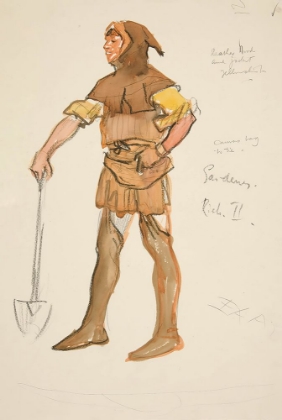 Picture of GARDENER, COSTUME SKETCH FOR HENRY IRVINGS 1898 PLANNED PRODUCTION OF RICHARD II