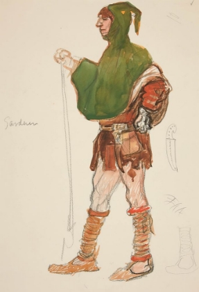 Picture of GARDENER, COSTUME SKETCH FOR HENRY IRVINGS PLANNED PRODUCTION OF KING RICHARD II B