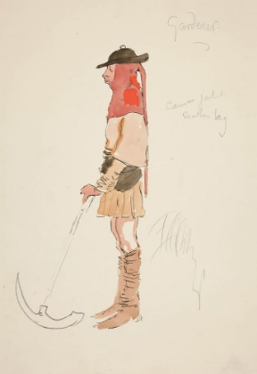 Picture of GARDENER, COSTUME SKETCH FOR HENRY IRVINGS PLANNED PRODUCTION OF KING RICHARD II