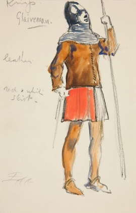 Picture of GLAIVEMAN, COSTUME SKETCH FOR HENRY IRVINGS PLANNED PRODUCTION OF KING RICHARD II
