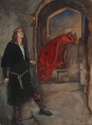 Picture of HAMLET NOW I MIGHT DO IT PAT, NOW HE IS PRAYING, ACT III, SCENE III, HAMLET 1902