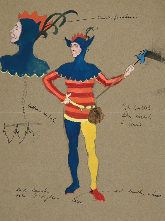 Picture of JESTER, COSTUME SKETCH FOR HENRY IRVINGS PLANNED PRODUCTION OF KING RICHARD II
