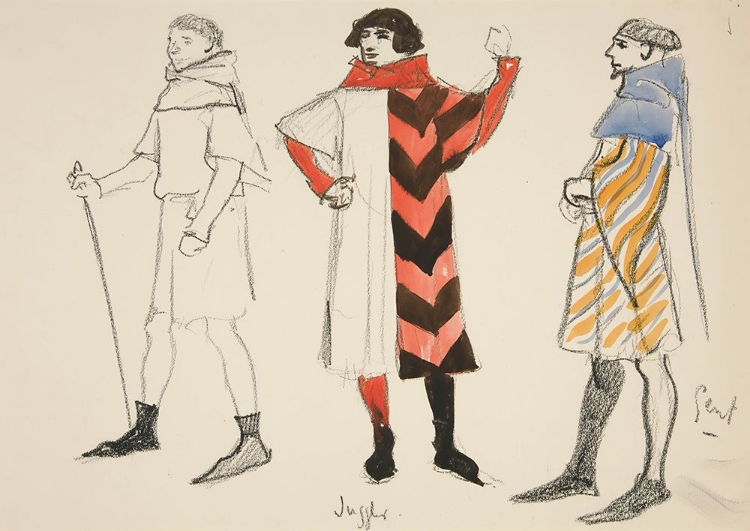 Picture of JUGGLER AND GENT, COSTUME SKETCH FOR HENRY IRVINGS PLANNED PRODUCTION OF KING RICHARD II