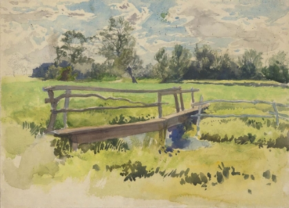 Picture of LANDSCAPE, MARSH AND BRIDGE
