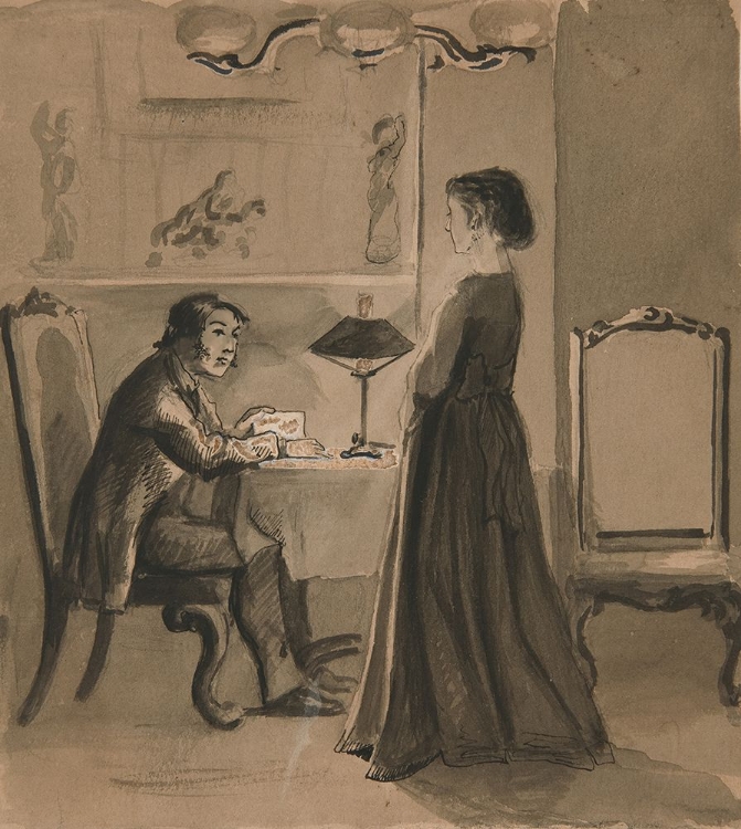 Picture of MAN AND WOMAN IN AN INTERIOR
