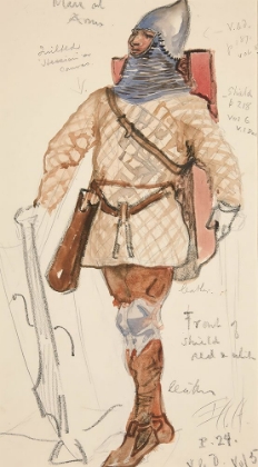 Picture of MAN OF ARMS, COSTUME SKETCH FOR HENRY IRVINGS PLANNED PRODUCTION OF KING RICHARD II