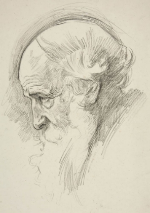 Picture of PORTRAIT OF AN OLD BEARDED MAN, IN PROFILE