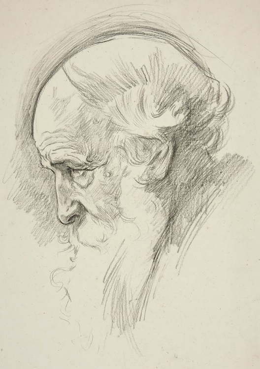 Picture of PORTRAIT OF AN OLD BEARDED MAN, IN PROFILE