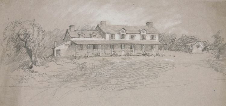 Picture of SKETCH OF A COUNTRY HOME