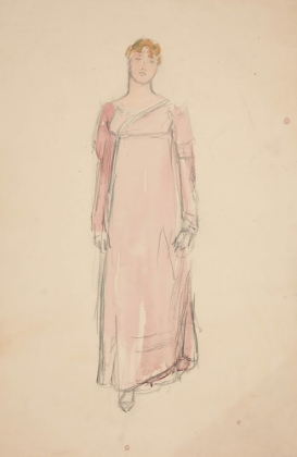 Picture of SKETCH OF A WOMAN IN PINK – COSTUME STUDY FOR A PLAY