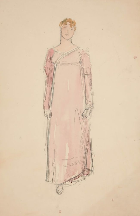 Picture of SKETCH OF A WOMAN IN PINK – COSTUME STUDY FOR A PLAY