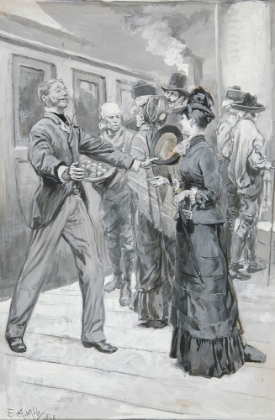 Picture of STUDY FOR THE MEETING IN THE RAILWAY STATION, CHAPTER 7 OF CASTLE IN SPAIN
