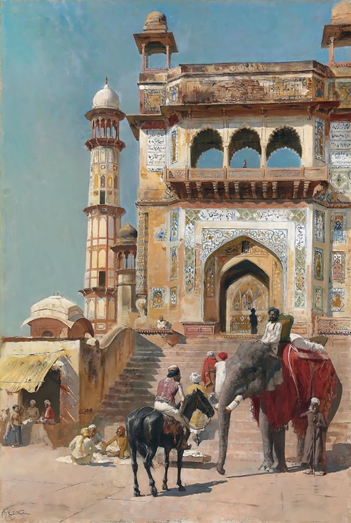 Picture of BEFORE THE GREAT JAMI MASJID MOSQUE, MATHURA, INDIA 1883