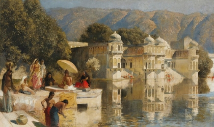 Picture of LAKE AT OODEYPORE, INDIA 1893
