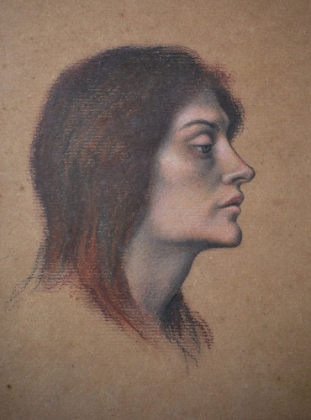 Picture of STUDY OF A FEMALE HEAD FOR THE LOVE POTION 1903