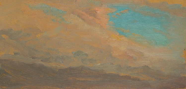 Picture of CLOUDY SKY OVER MOUNTAINS 1865