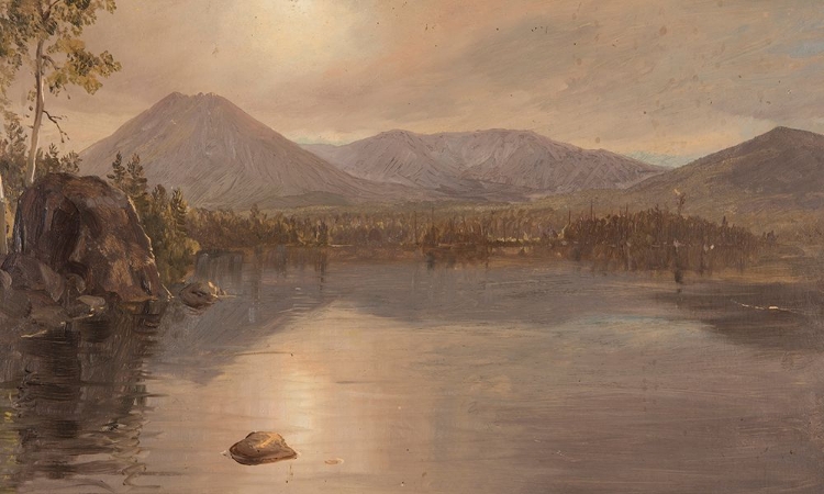 Picture of MOUNTS KATAHDIN AND TURNER FROM LAKE KATAHDIN, MAINE 1855
