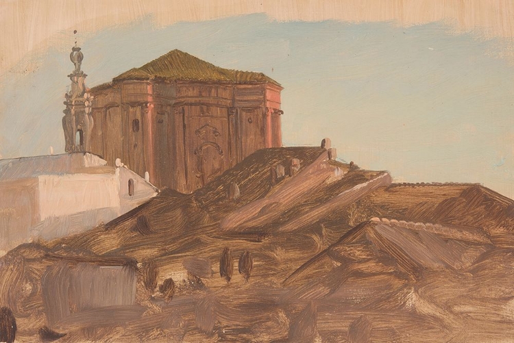 Picture of ROOFTOPS NEAR SANT ANDREA DELLE FRATTE FROM THE PINCIO, ROME 1868