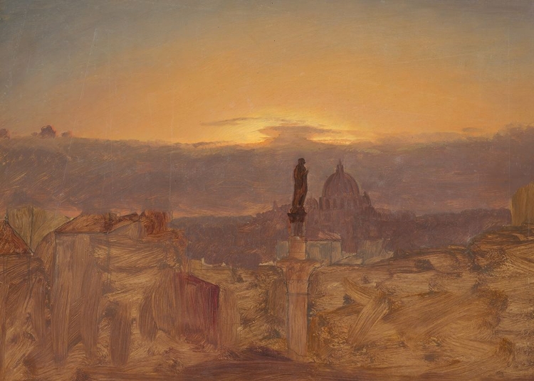 Picture of ST. PETERS BASILICA FROM THE PINCIO, ROME 1868